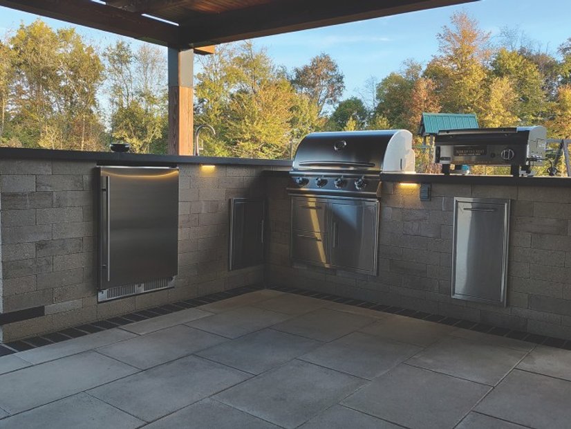 stone fireplace outdoor living Canton Ohio