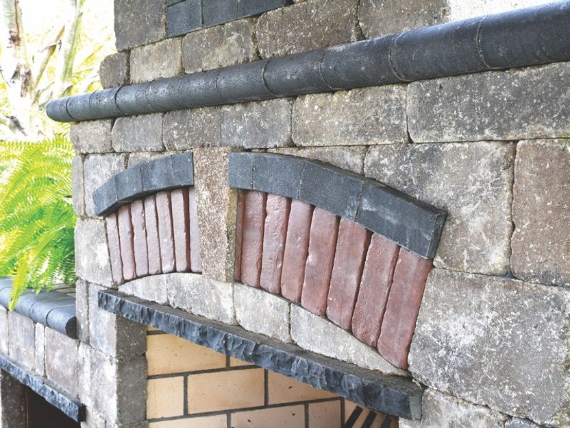 Stone column and paver walkway project in Medina Ohio