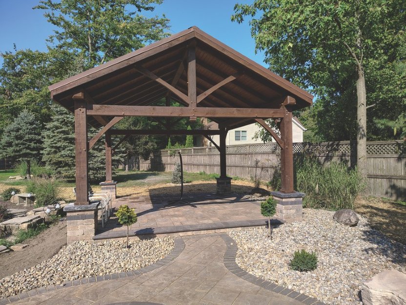Landscape design and hardscaping project in Mansfield Ohio