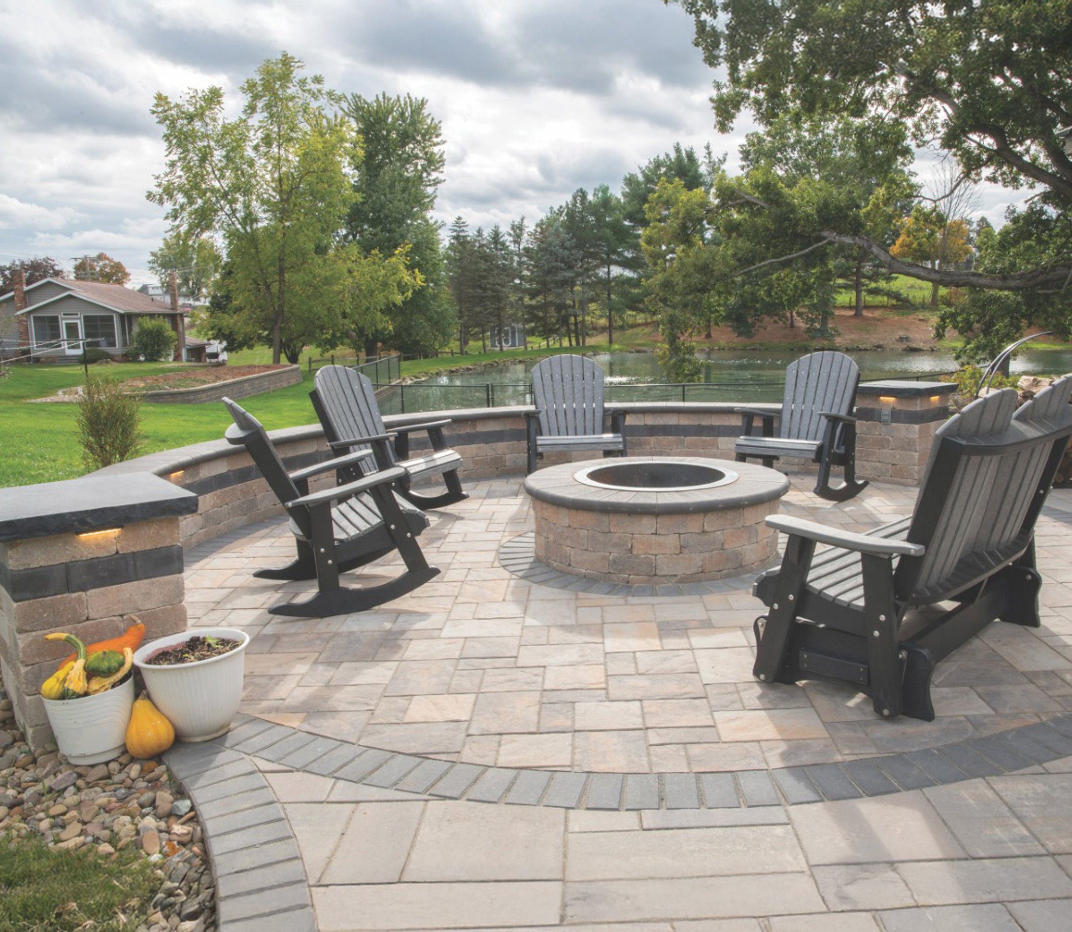 outdoor kitchen with Blaze appliances in Northeast Ohio