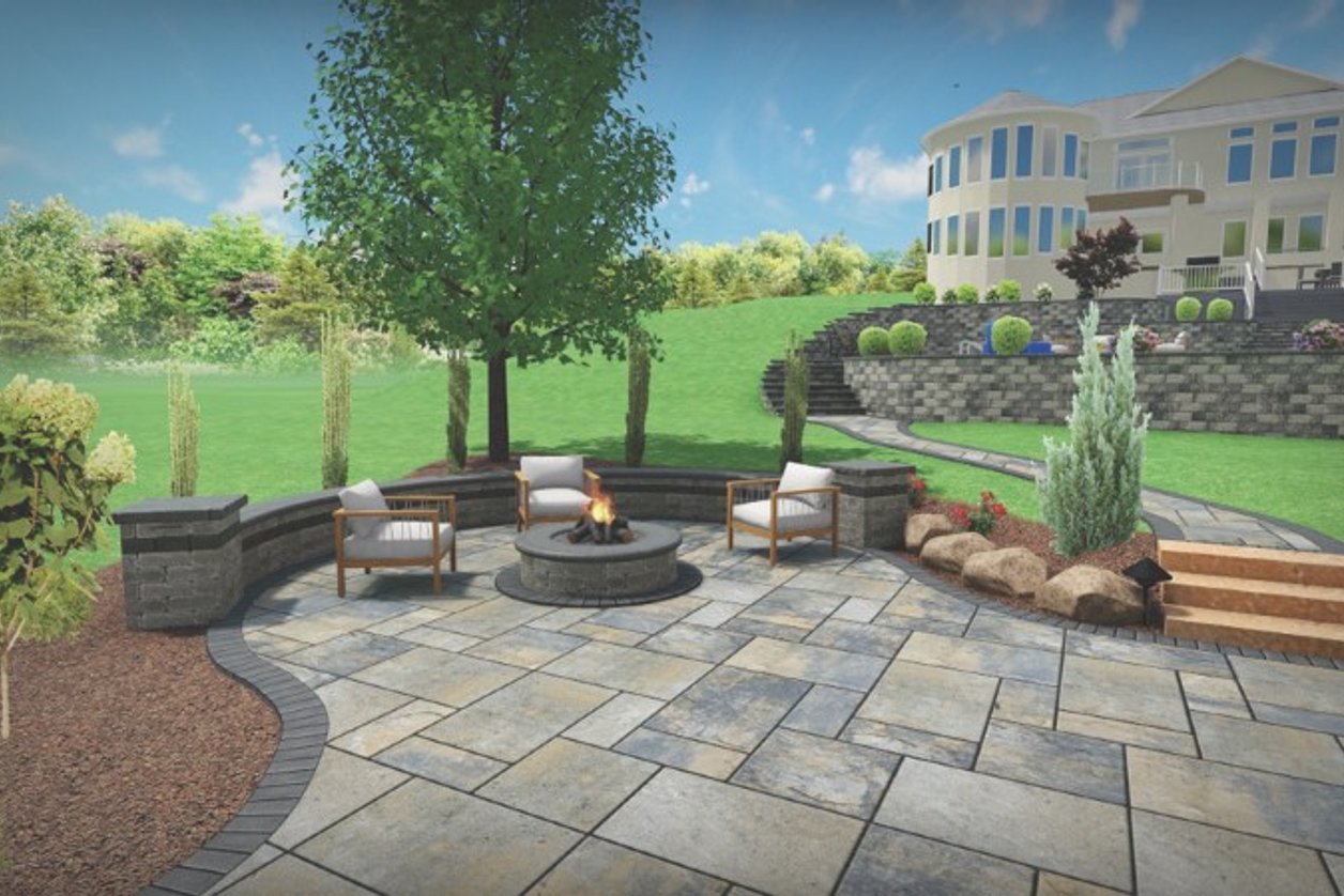 3D rendering of landscape design project
